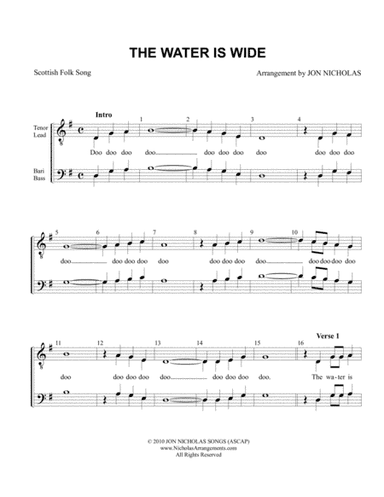 The Water Is Wide (arr. Jon Nicholas)