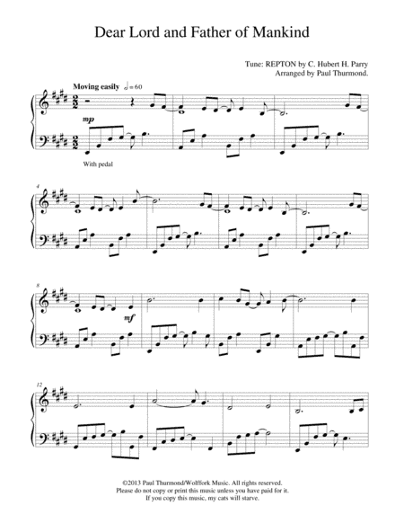 Dear Lord and Father of Mankind (arr. Paul Thurmond)