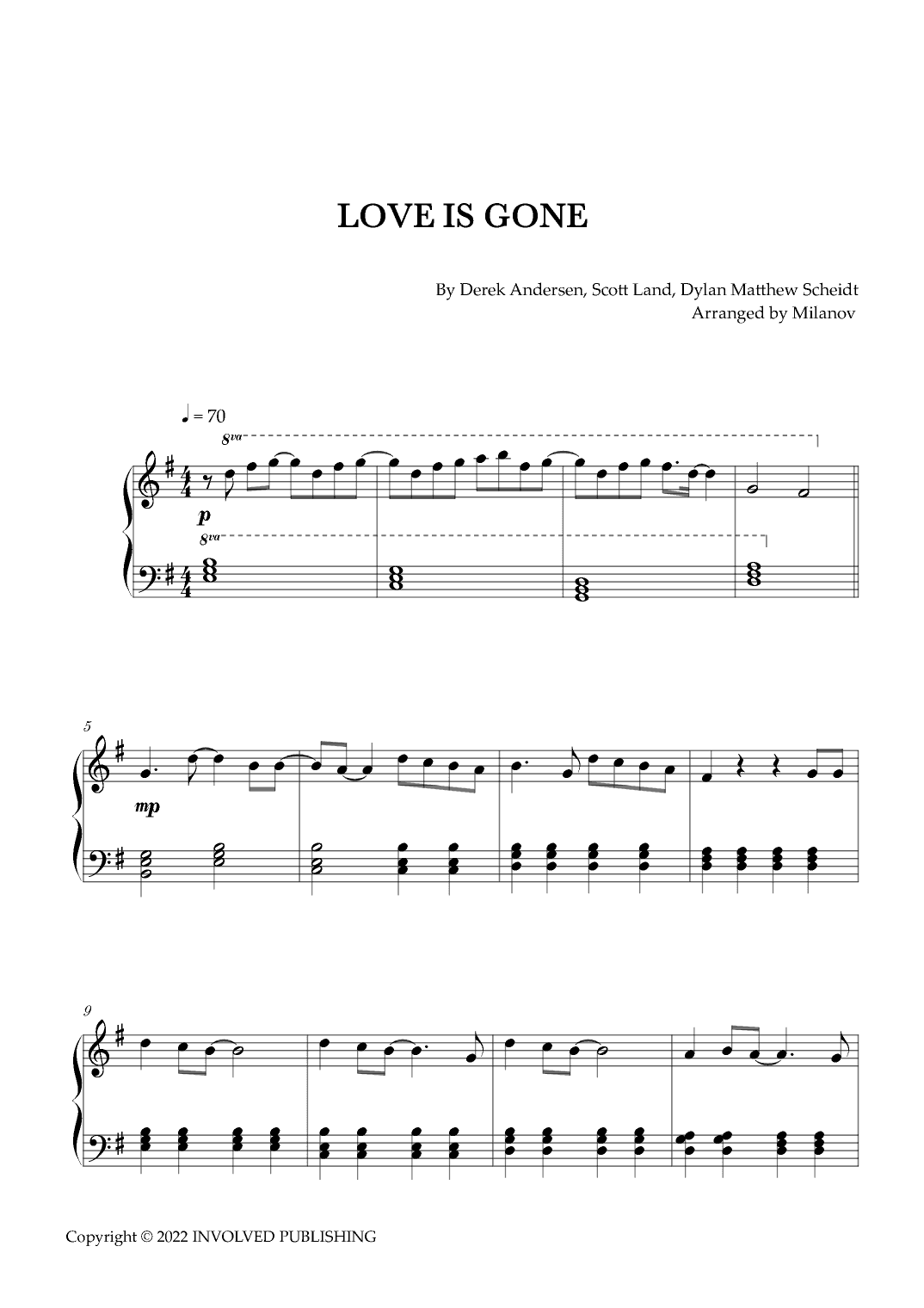 Love Is Gone (arr. Milanov)