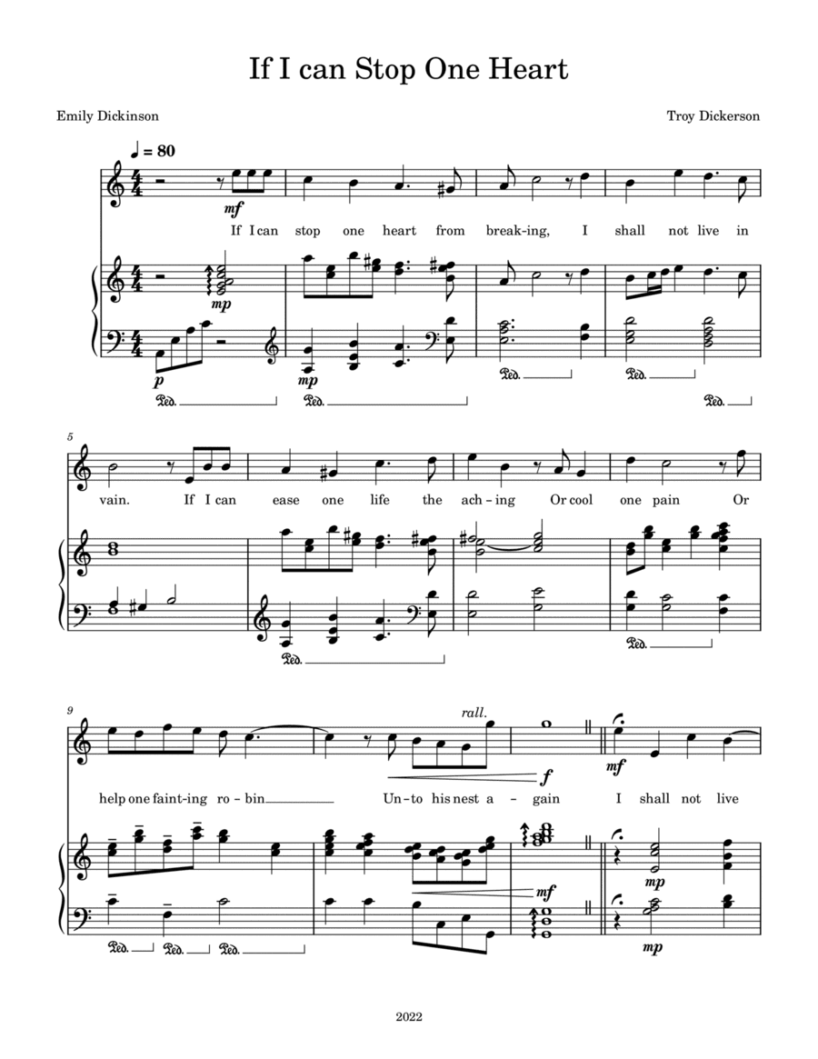 Poems: If I can Stop One Heart