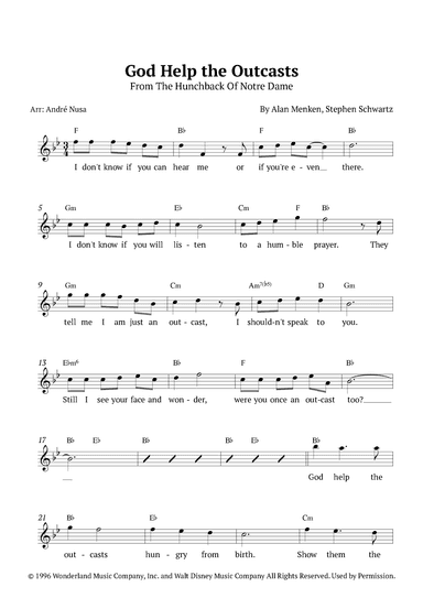 God Help The Outcasts (arr. André Nusa)