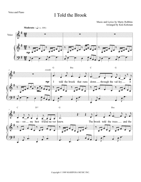 I Told The Brook (arr. Kim Kirkman)
