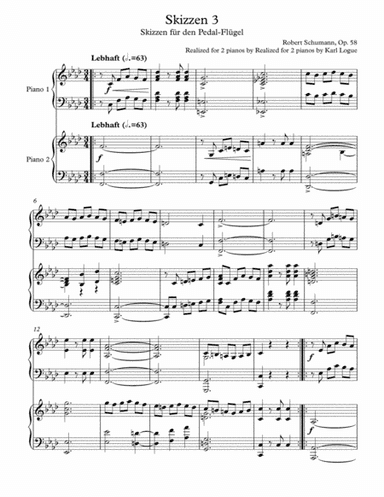 Sketch #3 (from Sketches for Pedal Piano) (arr. Karl Logue)