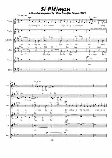 Si Pilimon (arr. Dave Pingkian Lacquio)