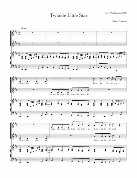 Twinkle Little Star (arr. Adam Trotman)