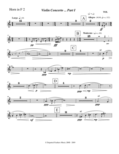 Violin Concerto (2009) Horn in F part 2