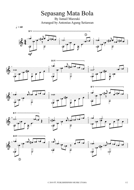 Sepasang Mata Bola (arr. Antonius Agung Setiawan)