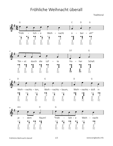 Fröhliche Weihnacht überall! (arr. songbooks.info)