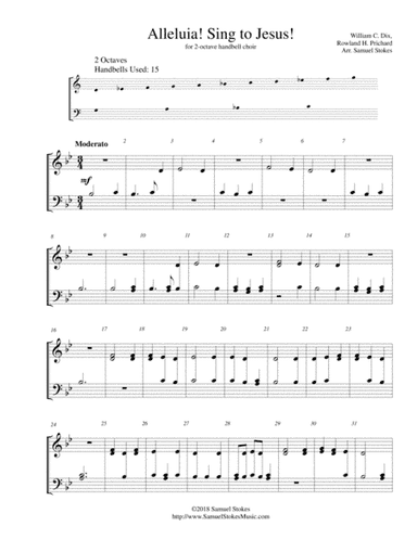 Alleluia! Sing to Jesus! - for 2-octave handbell choir (arr. Samuel Stokes)