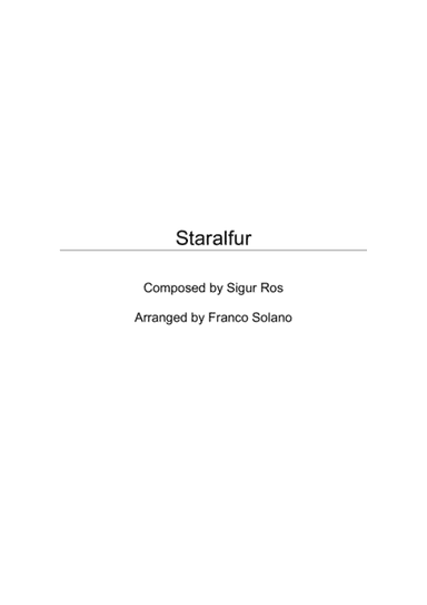 Starálfur (arr. Franco Solano)