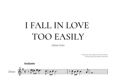 I Fall In Love Too Easily (arr. Pedro Merendi)