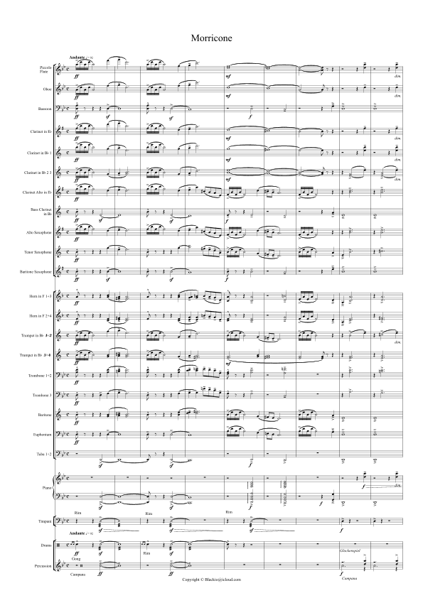 The Ecstasy Of Gold (arr. Blackio@icloud.com)