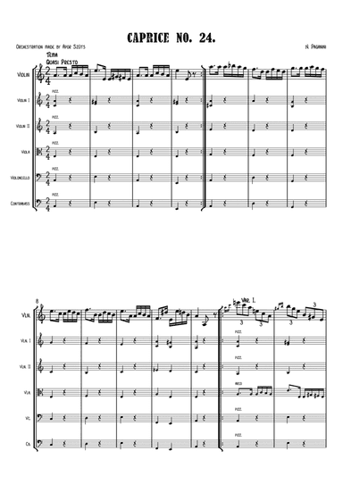 Paganini - Caprice No. 24 - orchestrated (arr. Apor Szüts)