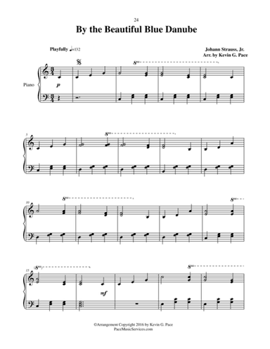 By the Beautiful Blue Danube - moderate level piano solo (arr. Kevin G. Pace (ASCAP))