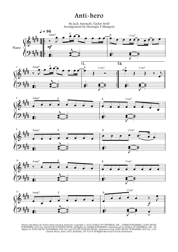 Anti-hero (arr. Henrique F Mangoni)