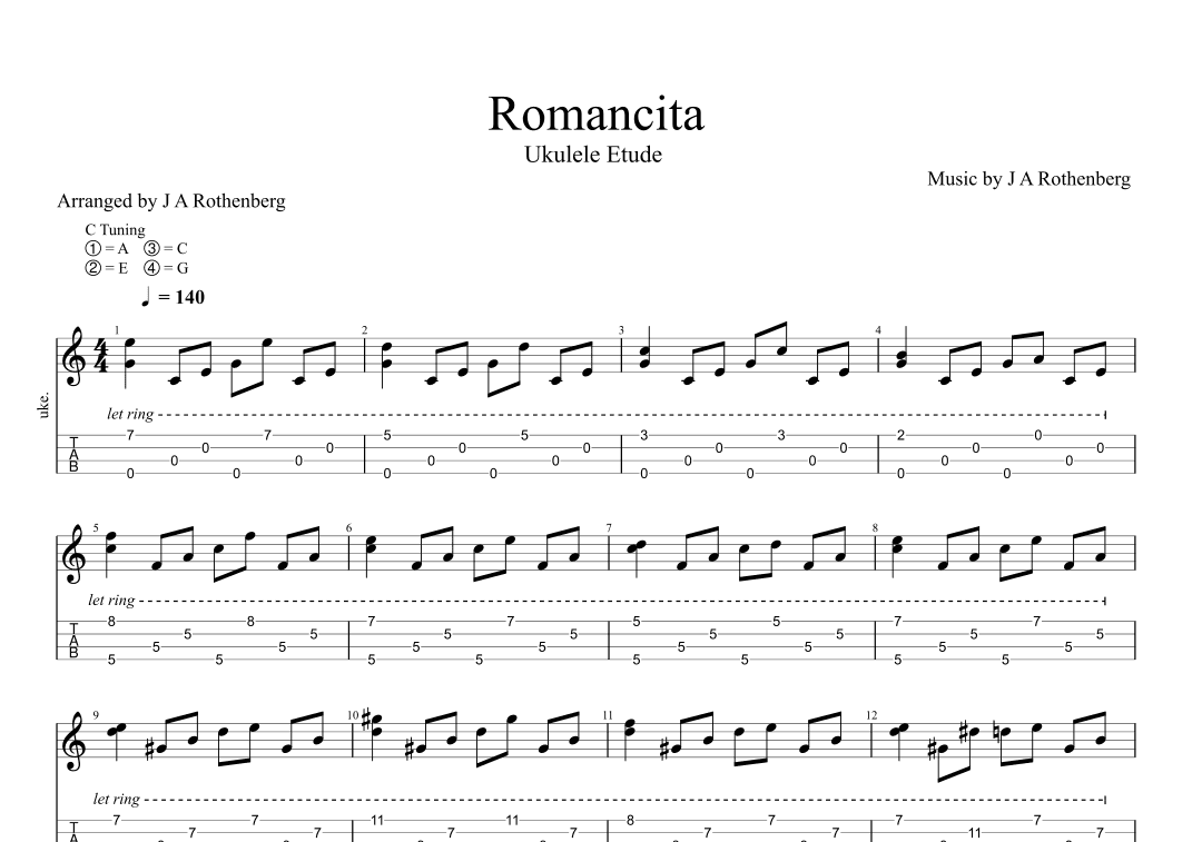 Romancita Ukulele Etude