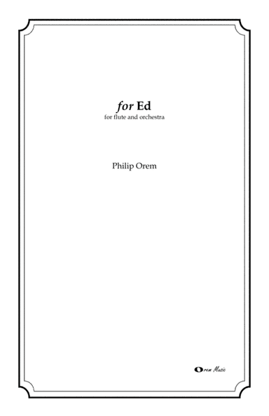 for Ed - score and parts