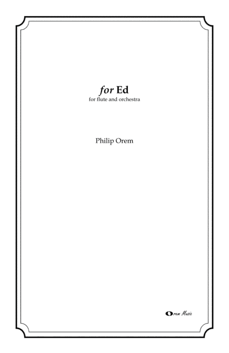 for Ed - score and parts