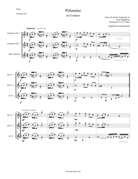 Polonaise (clarinet trio) (arr. Kenneth Baird)