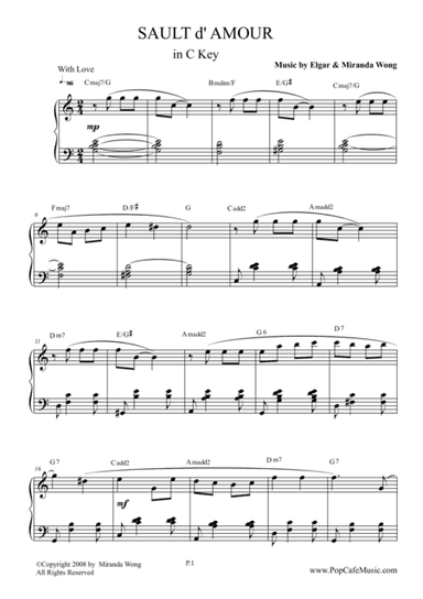 Salut d' Amour / Love's Greeting in C Key (Lovely Version) (arr. Miranda Wong)