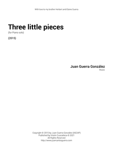 Three Little Pieces (for Piano solo)