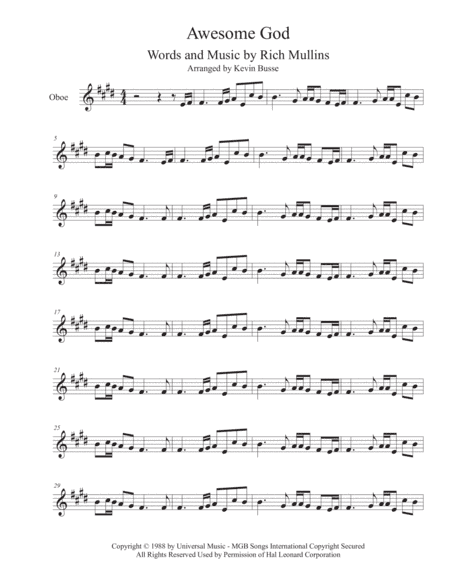 Awesome God (arr. Kevin Busse)