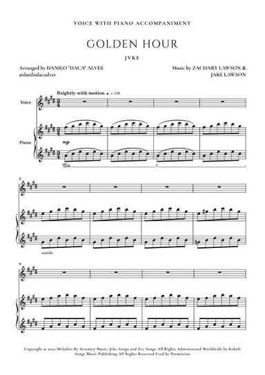 Golden Hour (arr. Danilo "Daca" Alves)