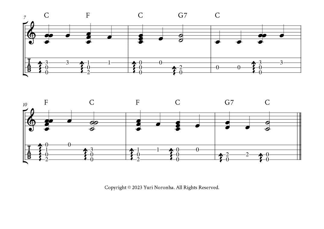Twinkle Twinkle Little Star - Fingerstyle Ukulele (with TAB) (arr. Yuri Noronha)