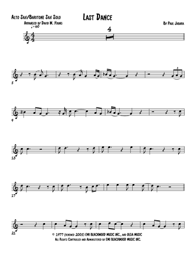 Last Dance (arr. David W. Young)