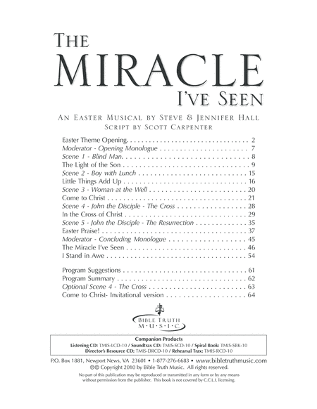The Miracle I've Seen - Easter Cantata