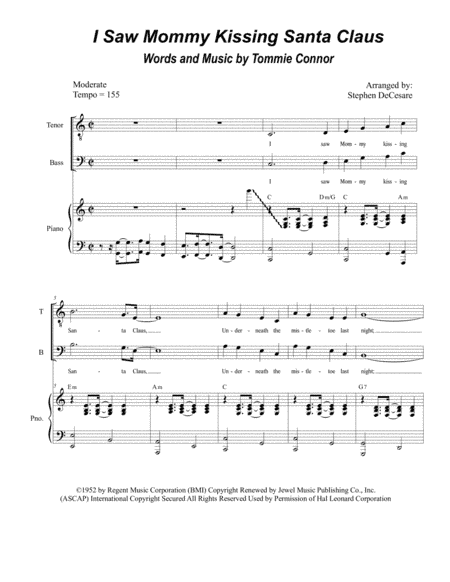I Saw Mommy Kissing Santa Claus (arr. Stephen DeCesare)