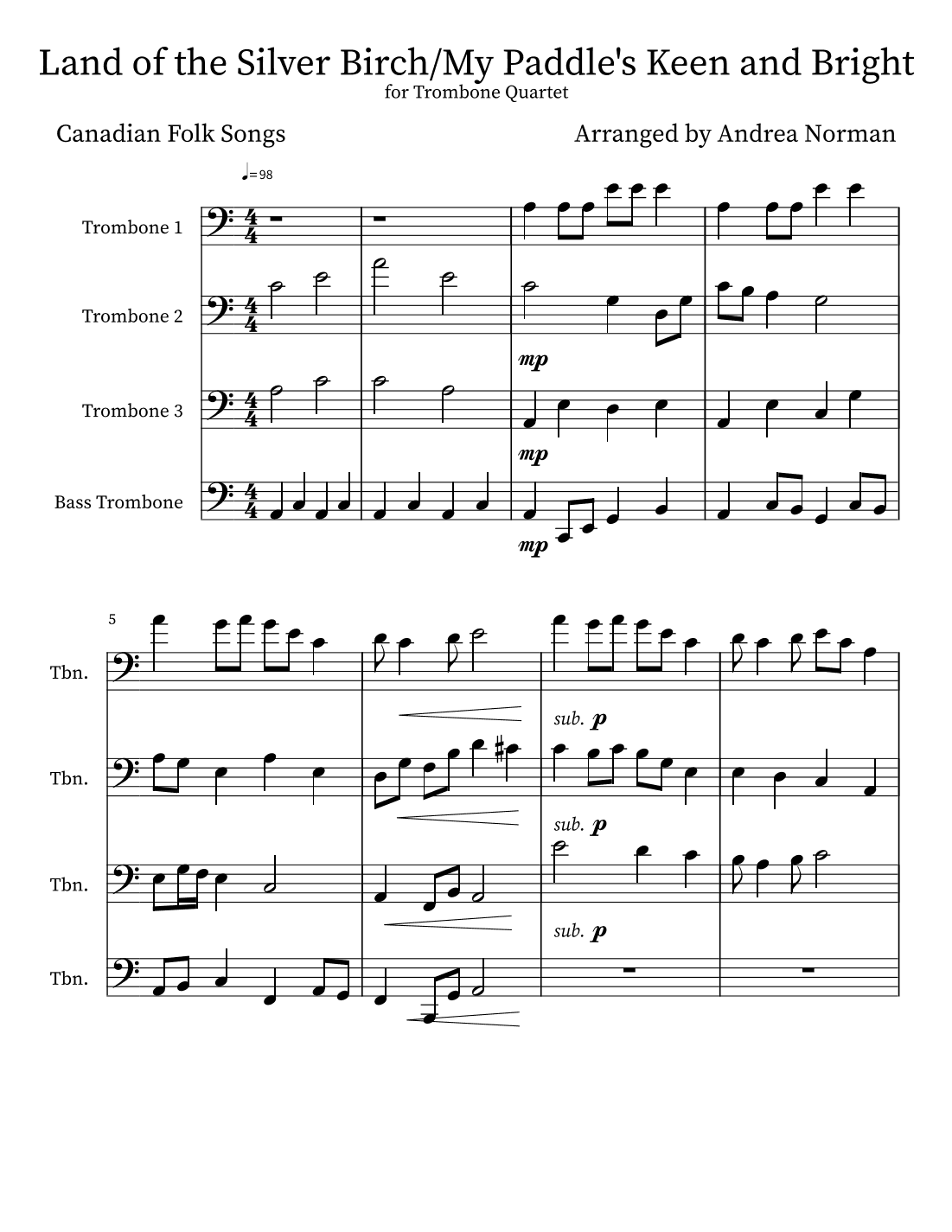 Land of the Silver Birch/My Paddle's Keen and Bright (arr. Andrea Norman)