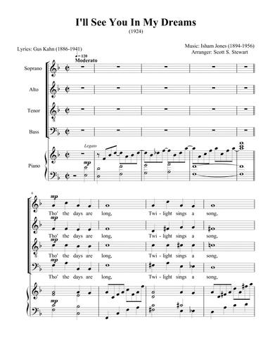 I'll See You In My Dreams (SATB) (arr. Scott S. Stewart)
