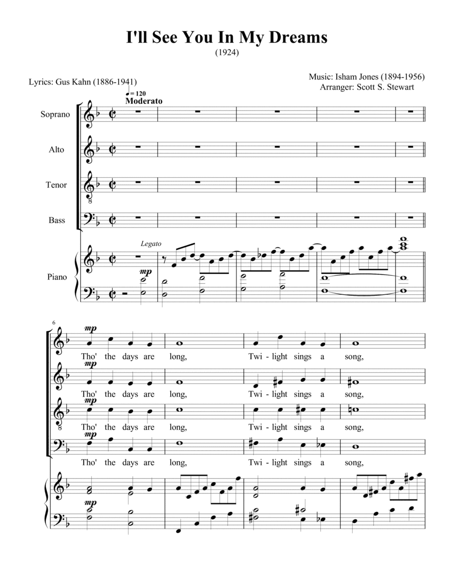 I'll See You In My Dreams (SATB) (arr. Scott S. Stewart)