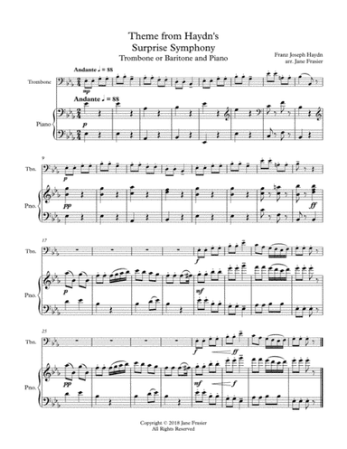 Theme from Haydn's Surprise Symphony (arr. Jane Frasier)