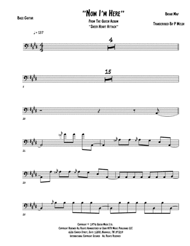 Now I'm Here (arr. Accubass)
