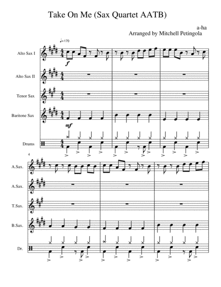 Take On Me (arr. Mitchell Petingola)