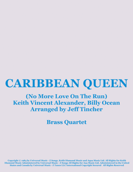Caribbean Queen (no More Love On The Run) (arr. Jeff Tincher)