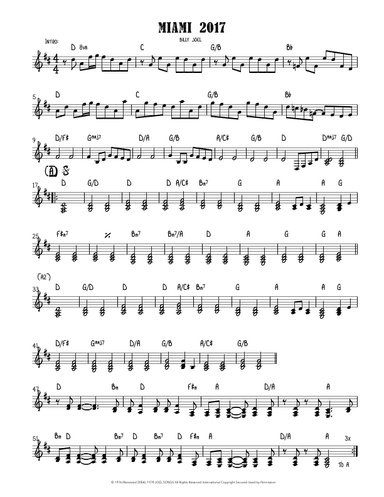 Miami 2017 (seen The Lights Go Out On Broadway) (arr. Sarah Jane Cion)