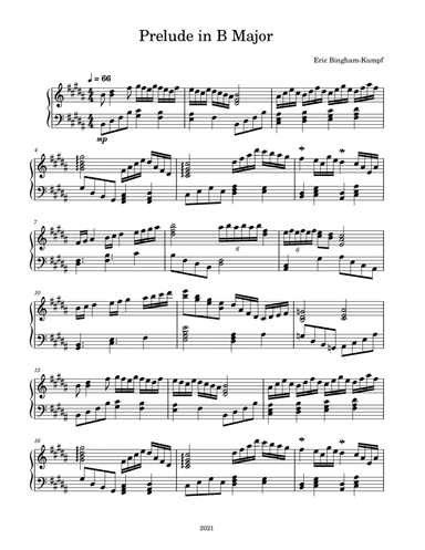 Prelude in B Major