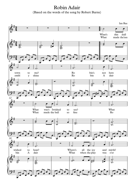 Robert Burns Song - Robin Adair