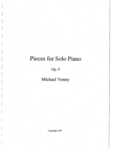 6 Pieces for Piano, op. 9