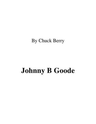 Johnny B. Goode (arr. Ronn M)