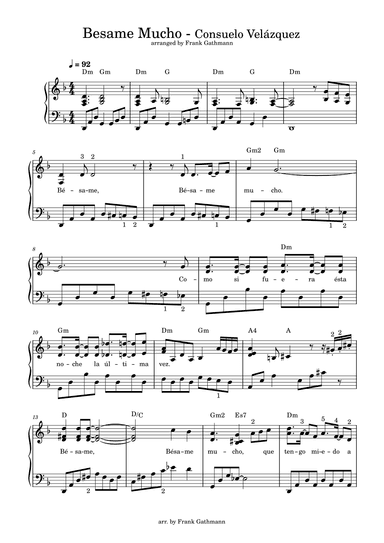Bésame Mucho (arr. Frank Gathmann)