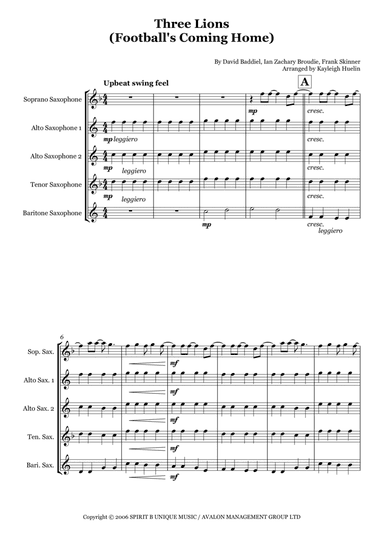 Three Lions (arr. Kayleigh Huelin)