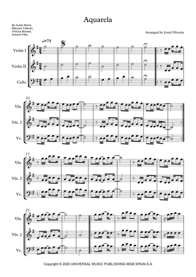 Aquarela-toquinho (arr. Josiel Oliveira)