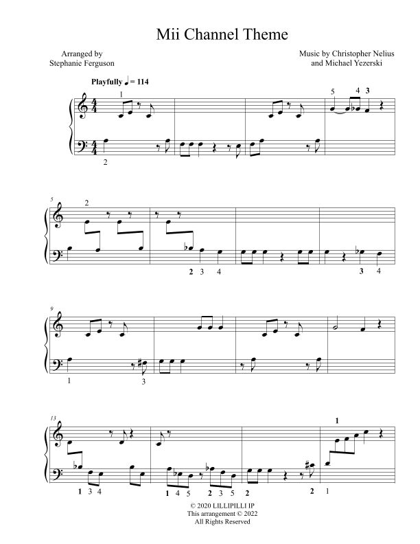 Mii Channel Theme (arr. Stephanie Ferguson)