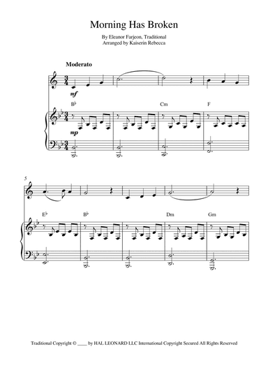 Morning Has Broken (arr. Kaiserin Rebecca)