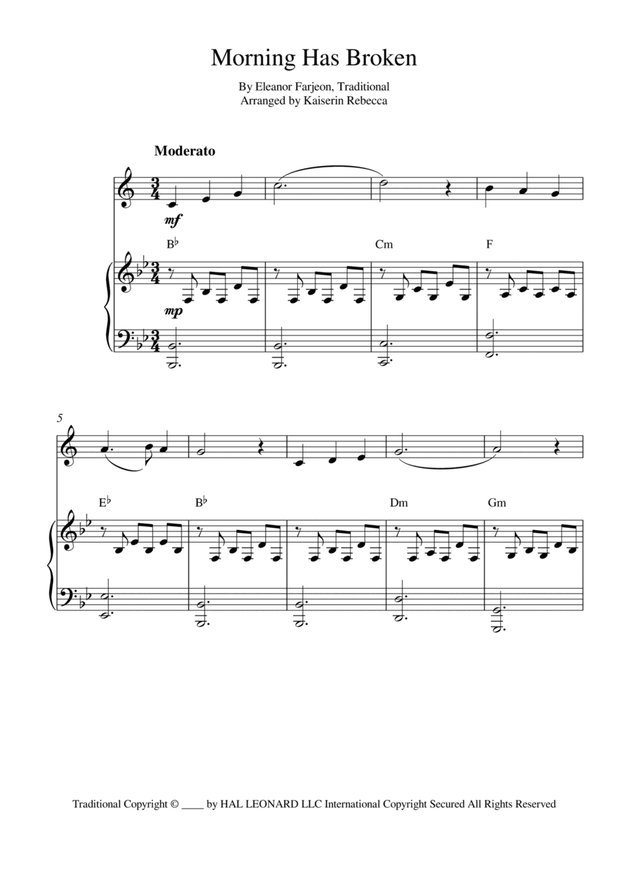 Morning Has Broken (arr. Kaiserin Rebecca)
