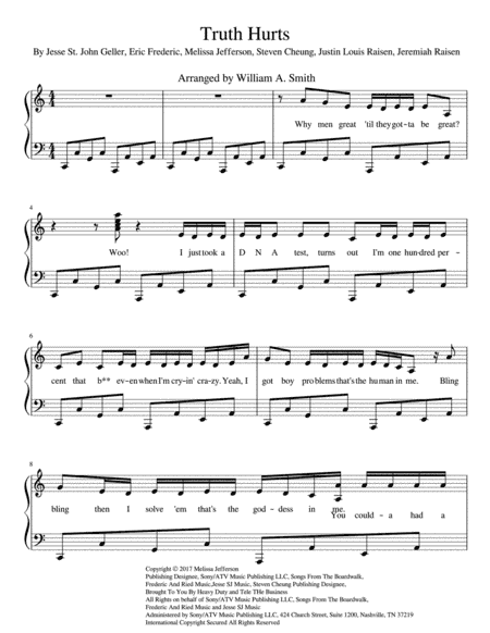 Truth Hurts (arr. William A. Smith)
